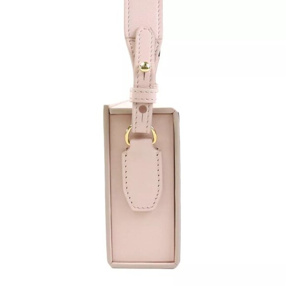 Auth FENDI Box Orinzzontale Vit Shoulder Bag Pink Beige Leather - Picture 5 of 15